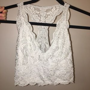 Grey T-back Bralette